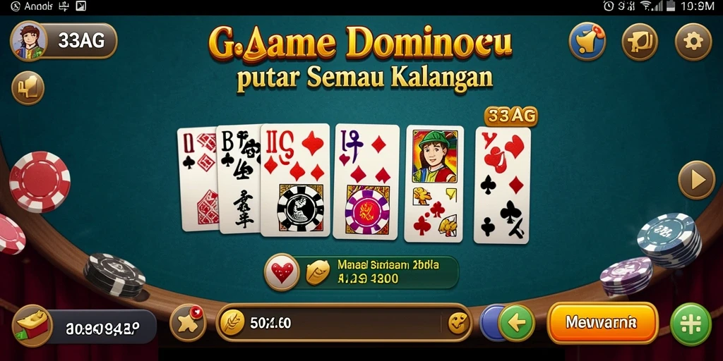 Tampilan utama gameplay Domino yang seru dan interaktif.