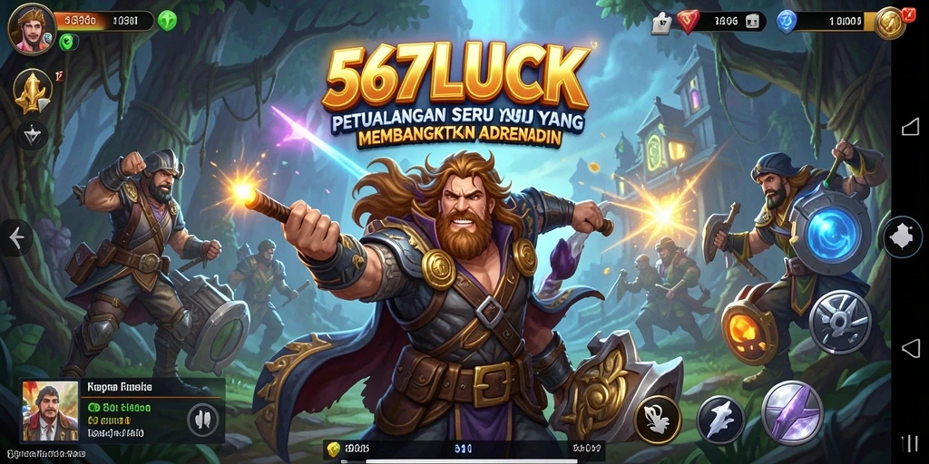 Screenshot menunjukkan aksi mendebarkan dalam permainan 567LUCK.