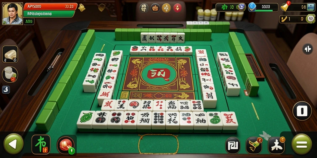 Tampilan gameplay Mahjong yang seru dalam API5000.