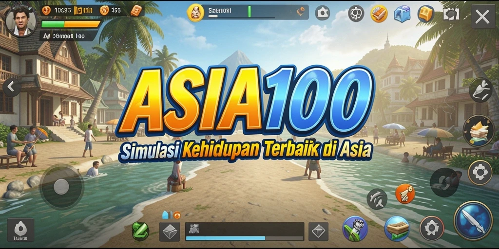 Screenshot gameplay ASIA100 yang menunjukkan interaksi dan eksplorasi.