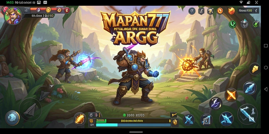 Tampilan mendebarkan dari petualangan epic ARPG di MAPAN777.
