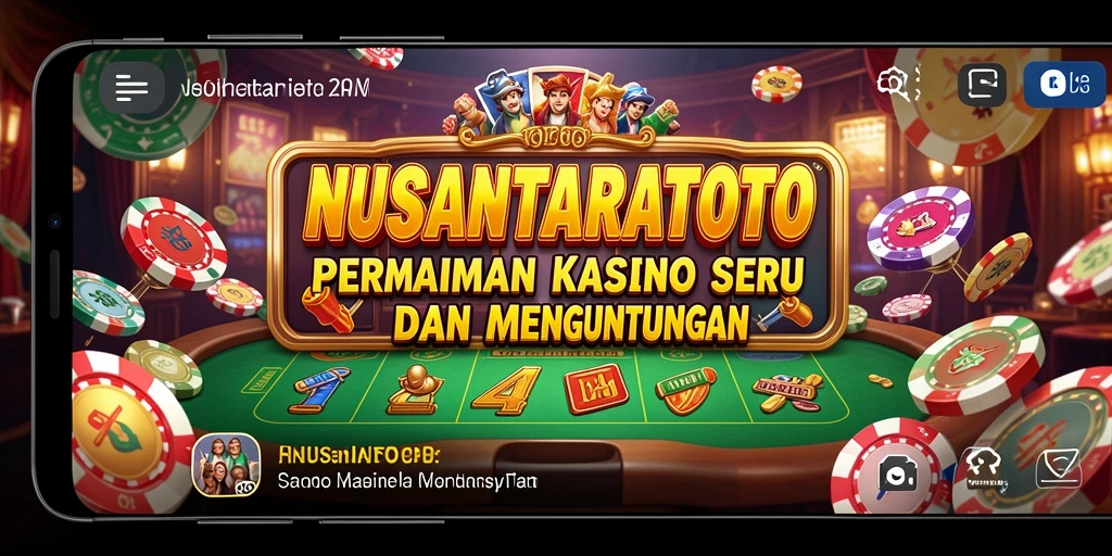 Tampilan gameplay seru NUSANTARATOTO dalam aplikasi Kasino.