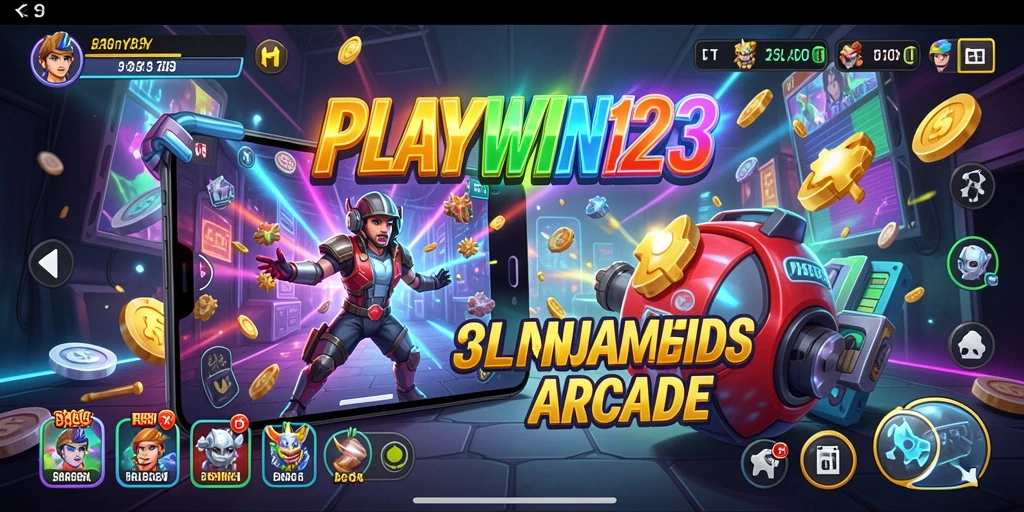 Screenshot utama PLAYWIN123 menampilkan gameplay seru dan menantang.