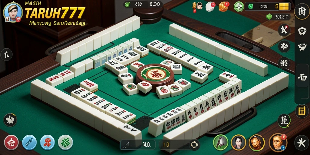 Screenshot TARUH777 menampilkan momen menegangkan saat bermain Mahjong.