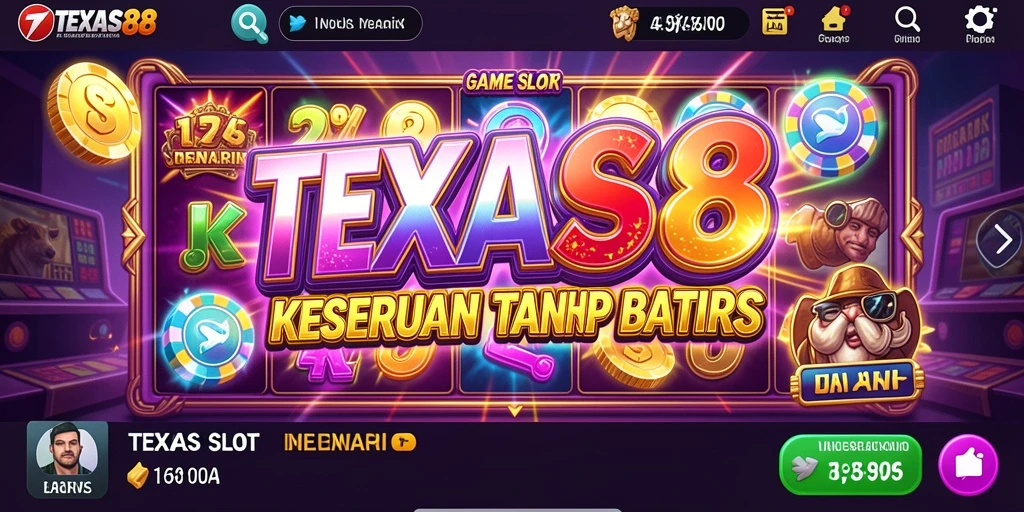 Tampilan gameplay seru dalam TEXAS88, menampilkan grafis dan fitur menarik.