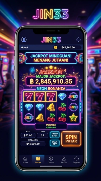 Tampilan antarmuka yang ramah pengguna di jin33.
